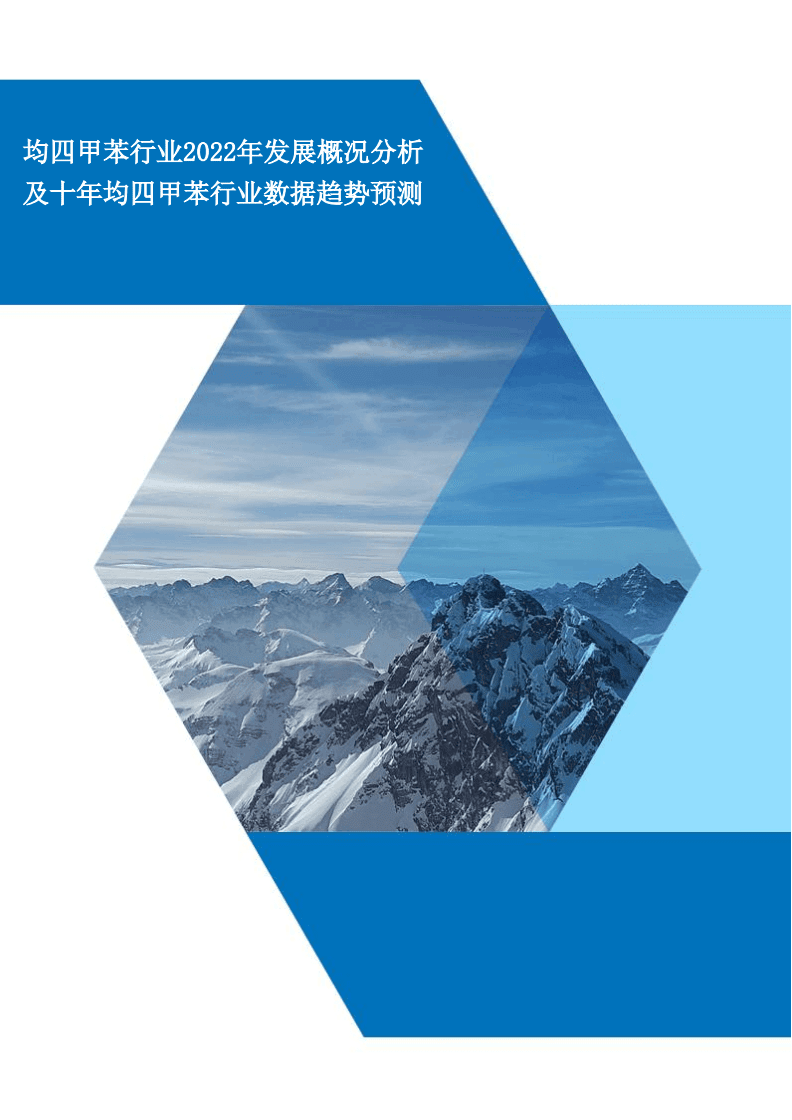 均四甲苯行業2022年發展概況分析及未來十年均四甲苯行業數據趨勢預測.docx